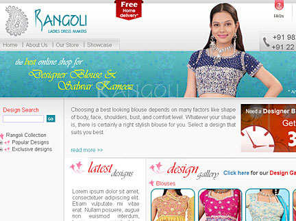 Online Catalog for Designer Blouses