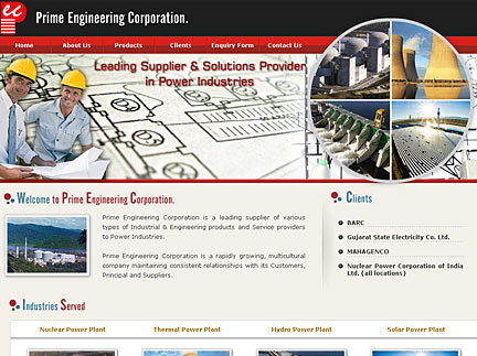 Web design for Industrial Products Supplier