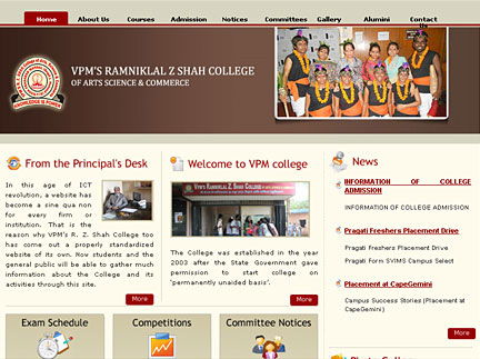 Web development for College in Mumbai
