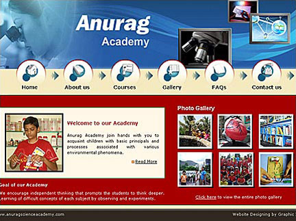 Web development for Science Academy