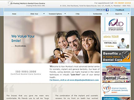 Dental Treatment Website Design for Dentist in Mumbai
