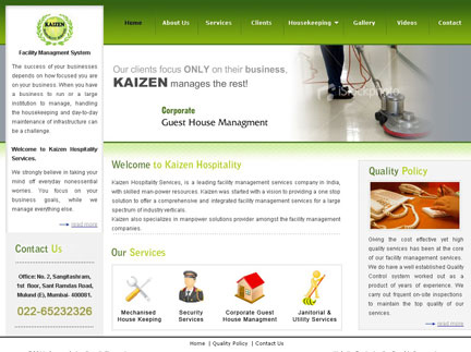 Website for Facility Management Services