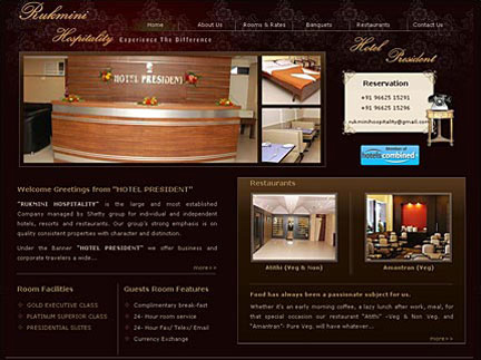 Website for the Hotel Industry