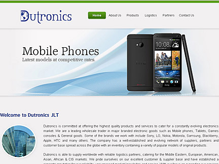 Webdesign of Electronic Goods Wholesale Trader