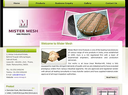 Website of Wired Products Manufacturer
